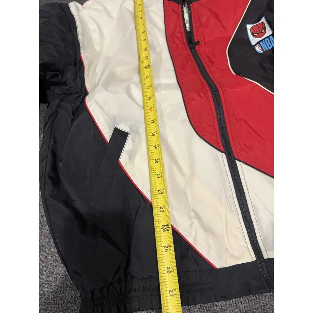 NWT Marvel NBA Spider-Man Starter Jacket Coat Vest Exclusive Zip-Off Sleeves M